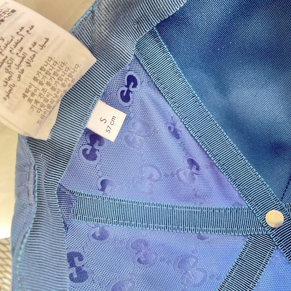 New in box with tags Gucci Blue GG Monogram Baseball Cap for spring & summer.🇮🇹 - Picture 10 of 10